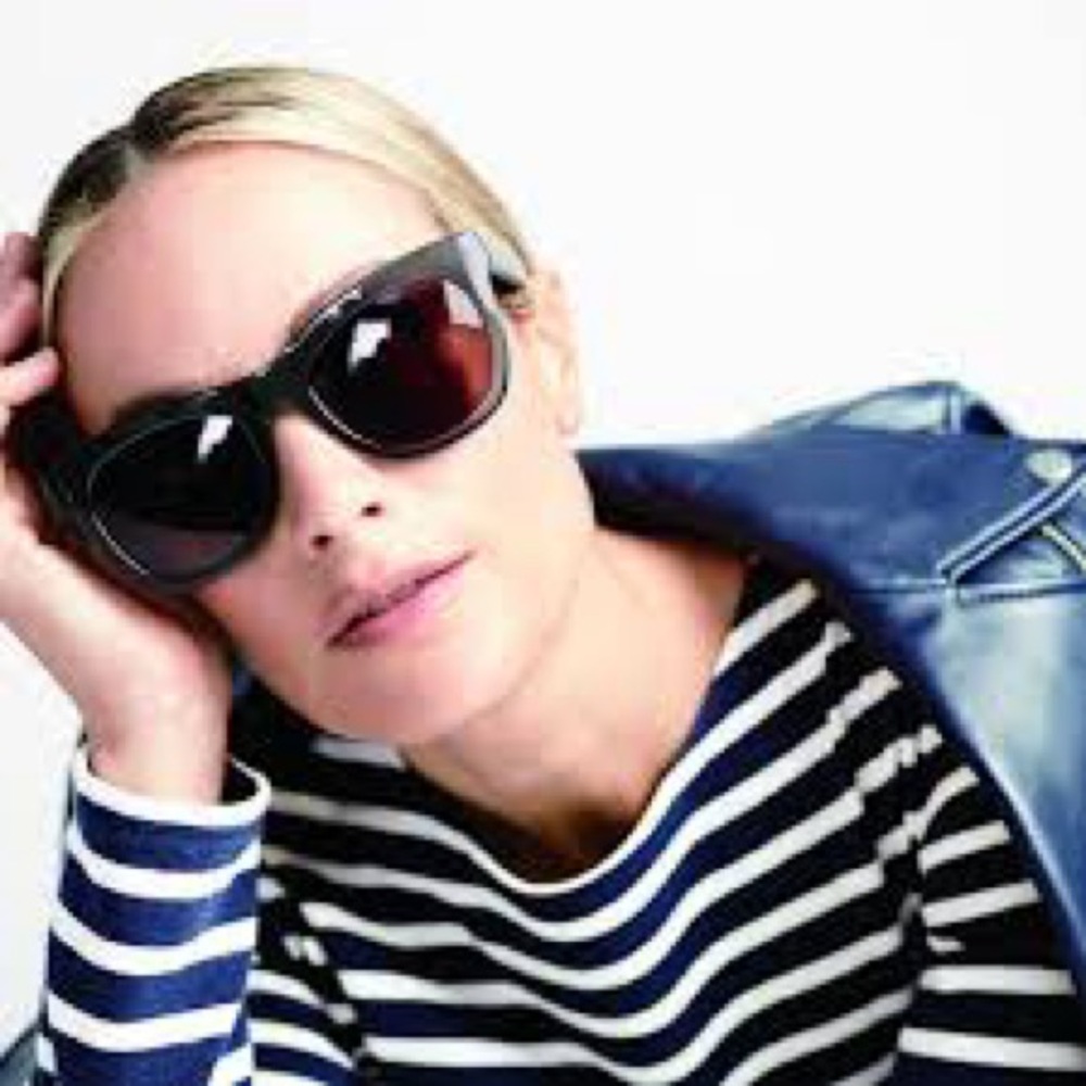 J. Crew Black Oversized Sunglasses